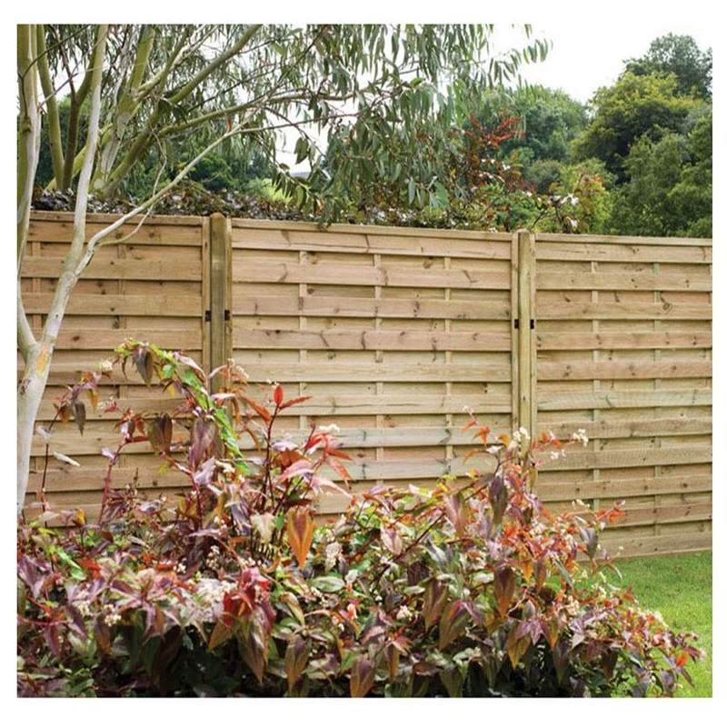 Forest Garden 1.8m x 1.8m Pressure Treated Decorative Europa Plain Fence Panel-Pack of 5, Natural Timber, EGFPPK5HD