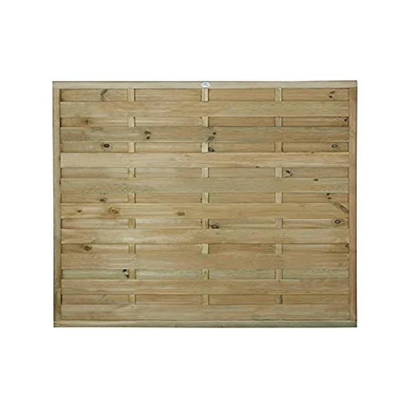 Forest Garden 1.8m x 1.5m Pressure Treated Decorative Europa Plain Fence Panel - Pack of 3