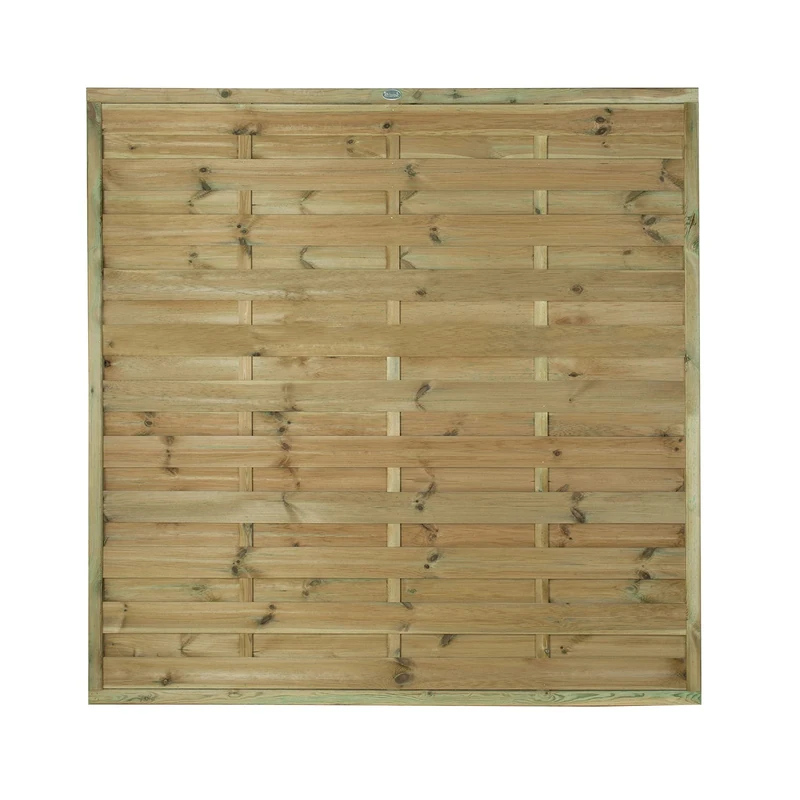 Forest Garden 1.8m x 1.8m Pressure Treated Decorative Europa Plain Fence Panel - Pack of 4