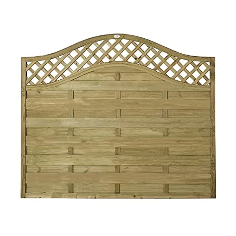 Forest Garden 1.8m x 1.5m Pressure Treated Decorative Europa Prague Fence Panel - Pack of 3