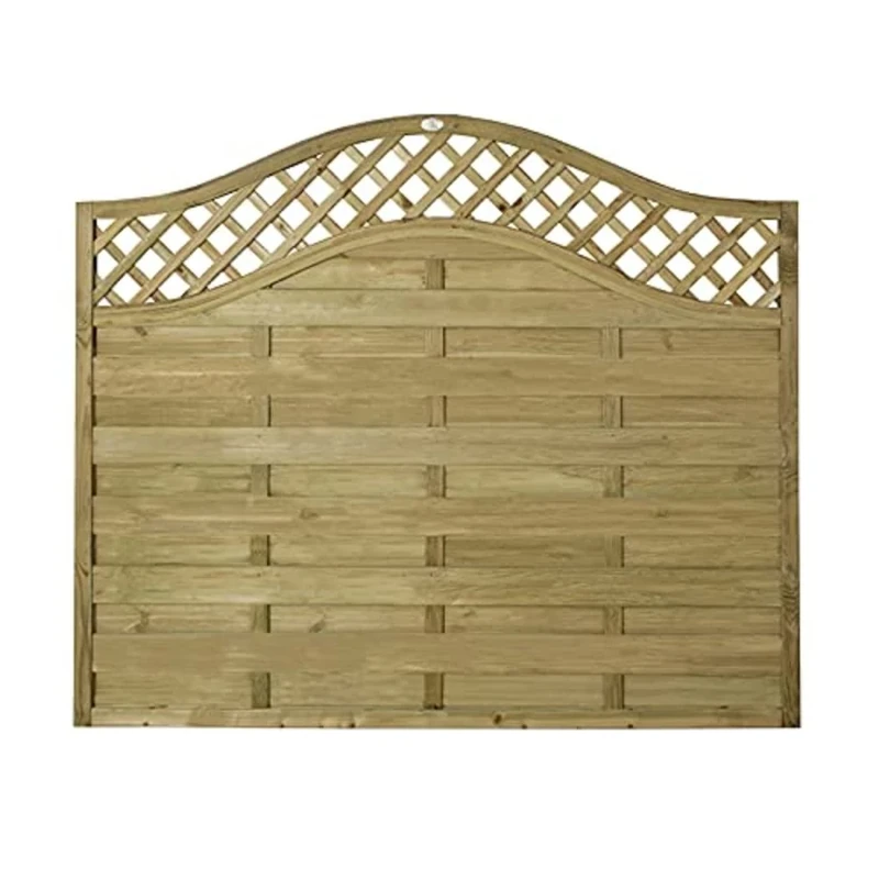 Forest Garden 1.8m x 1.5m Pressure Treated Decorative Europa Prague Fence Panel - Pack of 5
