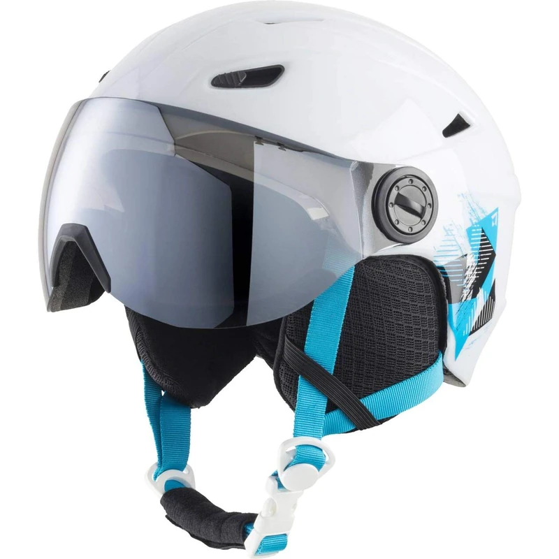 TECNOPRO Pulse S2 Visor HS-019 Ski Helmet WHITE/TURQUOISE M