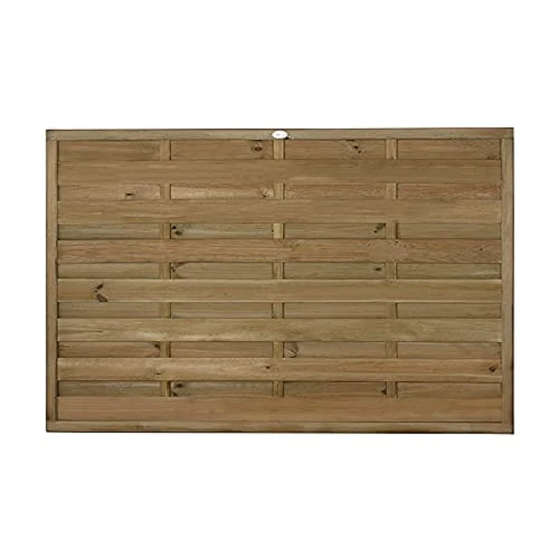 Forest Garden 1.8m x 1.2m Pressure Treated Decorative Europa Plain Fence Panel - Pack of 5