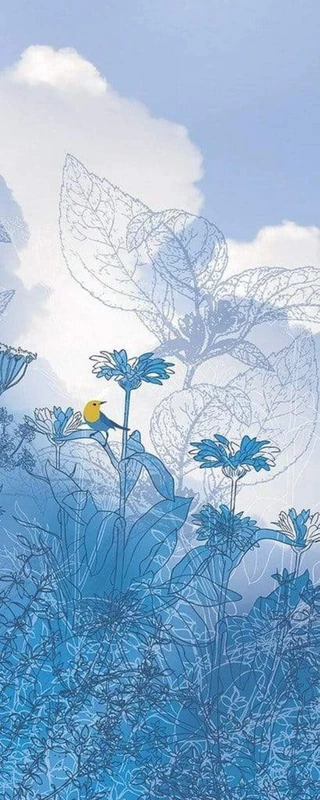 Komar Komar Non-Woven Photo Wallpaper Blue Sky Panel 100 x 250 cm (Width x Height)