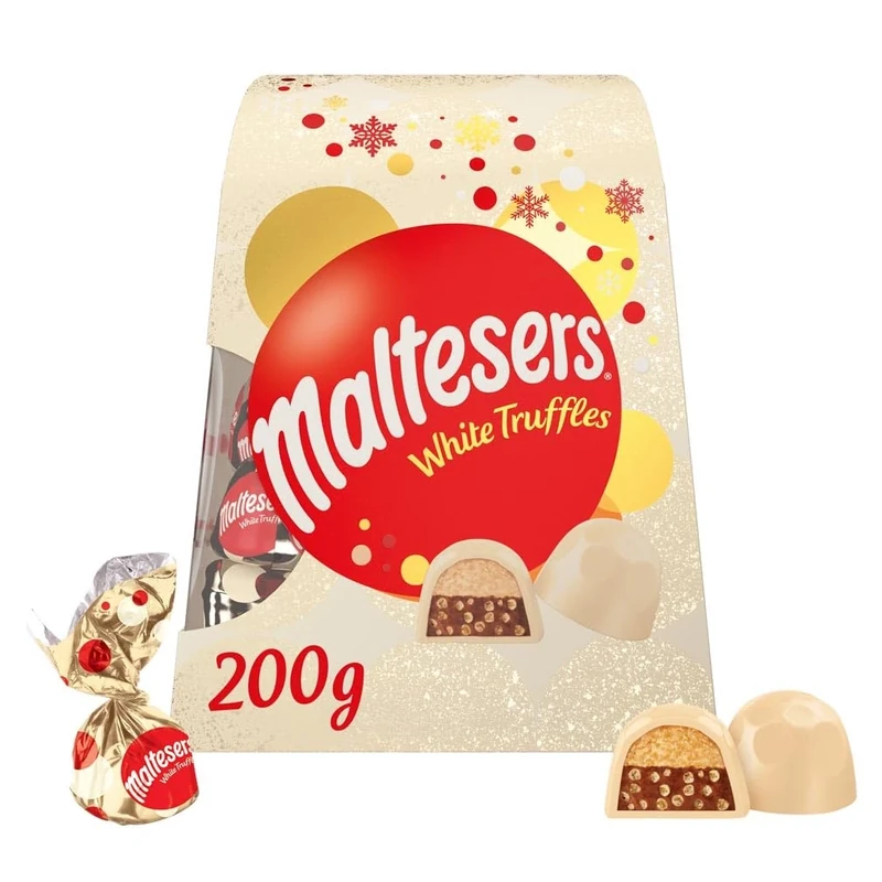 Maltesers White Chocolate Truffles Gift Box, Chocolate Gift, 200g