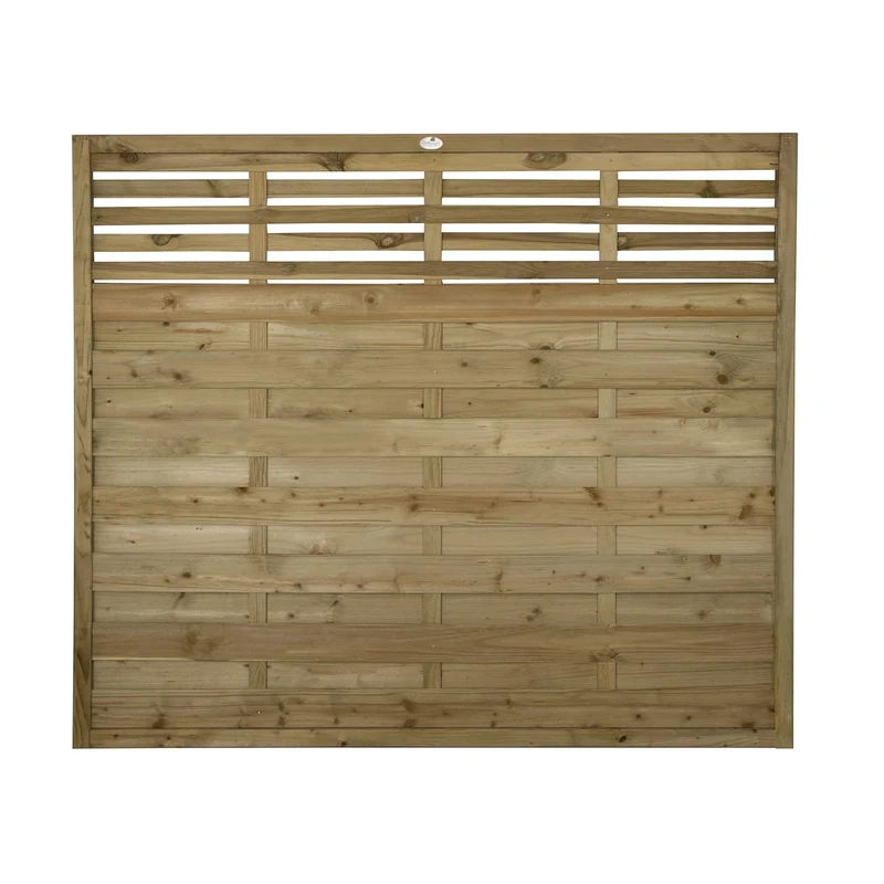 Forest Garden 1.8m x 1.5m Pressure Treated Decorative Kyoto Fence Panel - Pack of 5
