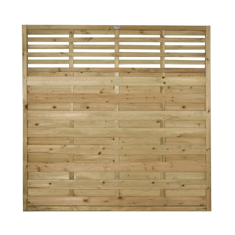Forest Garden 1.8m x 1.8m Pressure Treated Decorative Kyoto Fence Panel - Pack of 3