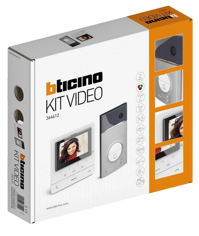Bticino Video Kit Class 100 V16E Single Family, Line 3000, Bianco, 364612