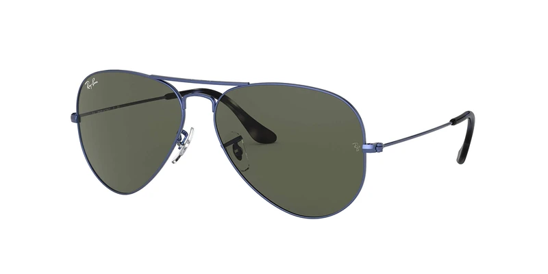 Ray-Ban Unisex Ray-ban ® Aviator Large Metal Rb3025-918731-58 Sunglasses, Blue/Metal, 58 UK