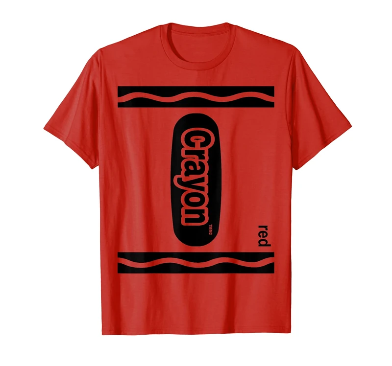 Red Crayon Box Halloween Costume Matching Couple Group T-Shirt