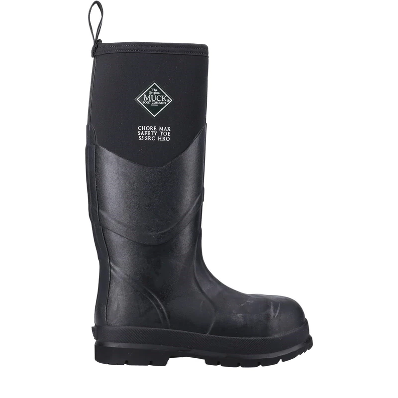 Muck Boots Unisex Chore Max S5 Safety Waterproof Wellington, Black, 8