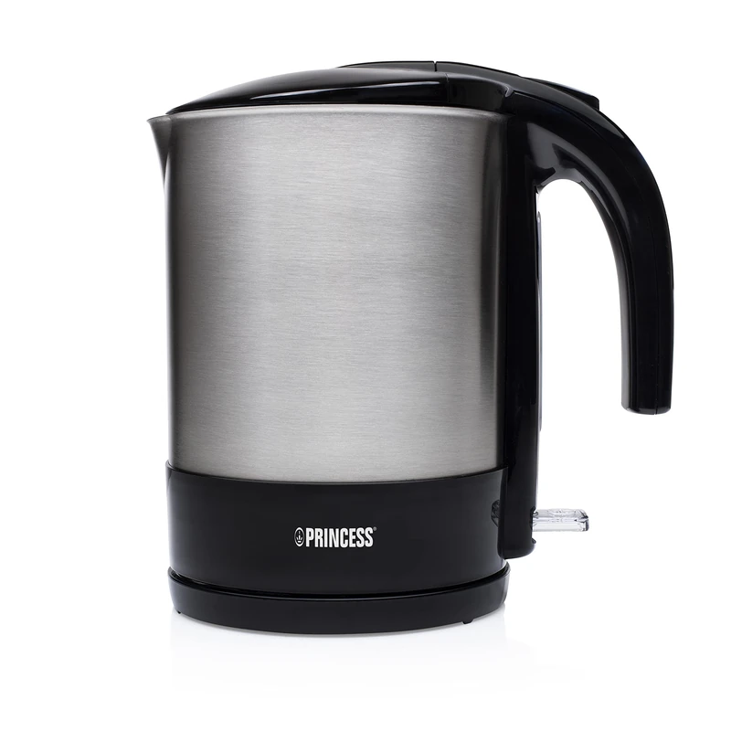 Princess 236039 Stainless Steel Kettle with Indicator Light, Concealed Heating Element, for Left and Right Handers, 2200 Watt, 1.7 L Capacity, Black - Image 1