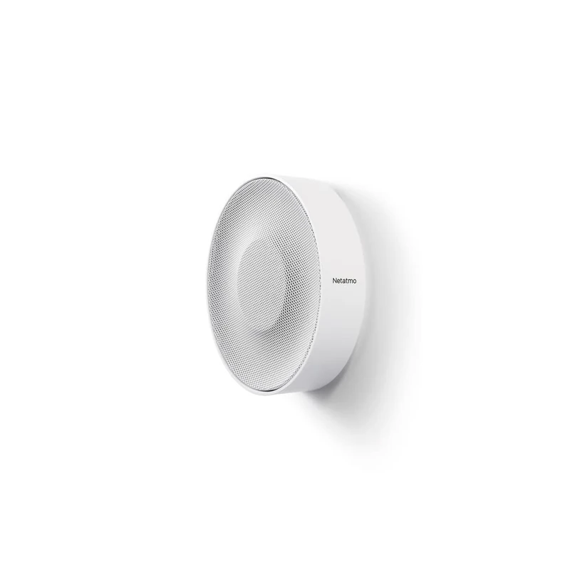 Netatmo Wireless Smart Indoor Siren 110dB Auto Enable and Disable - No Subscription - Battery Operated or Wired Mains Powered - NIS01-EU