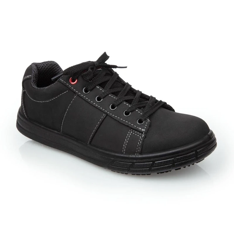 Slipbuster Footwear BB420-42 Safety Trainer Shoe, S1, SRC, Size 42, Black