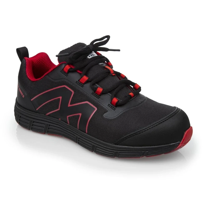 Slipbuster Footwear BB421-38 Mesh Safety Trainer Shoe, SB, FO, SRC, Size 38, Black