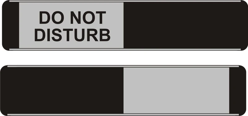 Seco Do Not Disturb/Blank Sliding Sign, 255mm x 52mm - Aluminum/PVC (Pack of 5), BA104-5