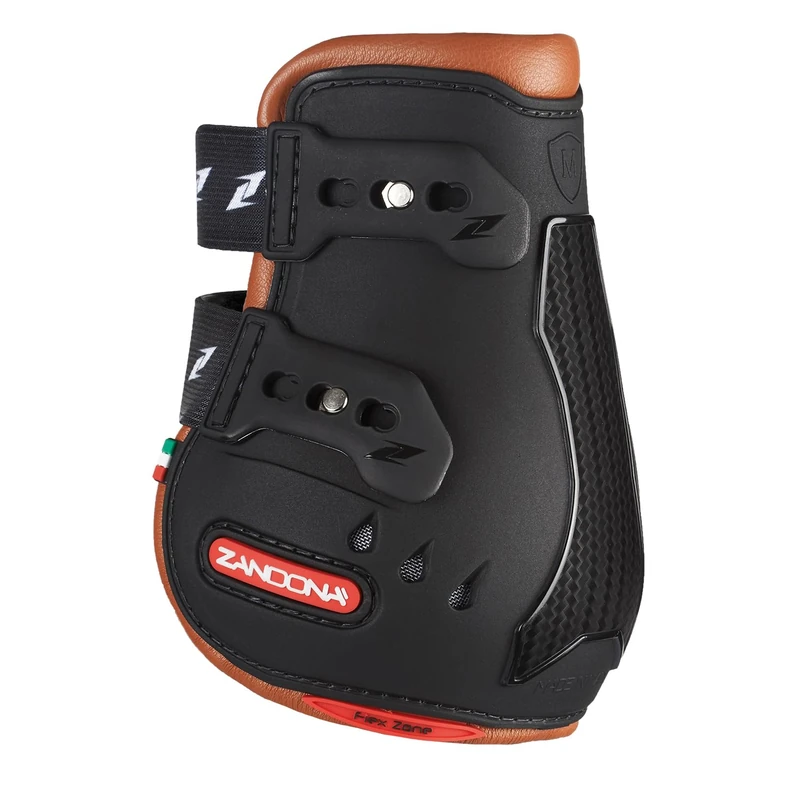 Zandonà Carbon Air Classic Evo Active-Fit Fetlock, Protection for Horses No Genre, E2158Bkl+Bn, black/brown, L+
