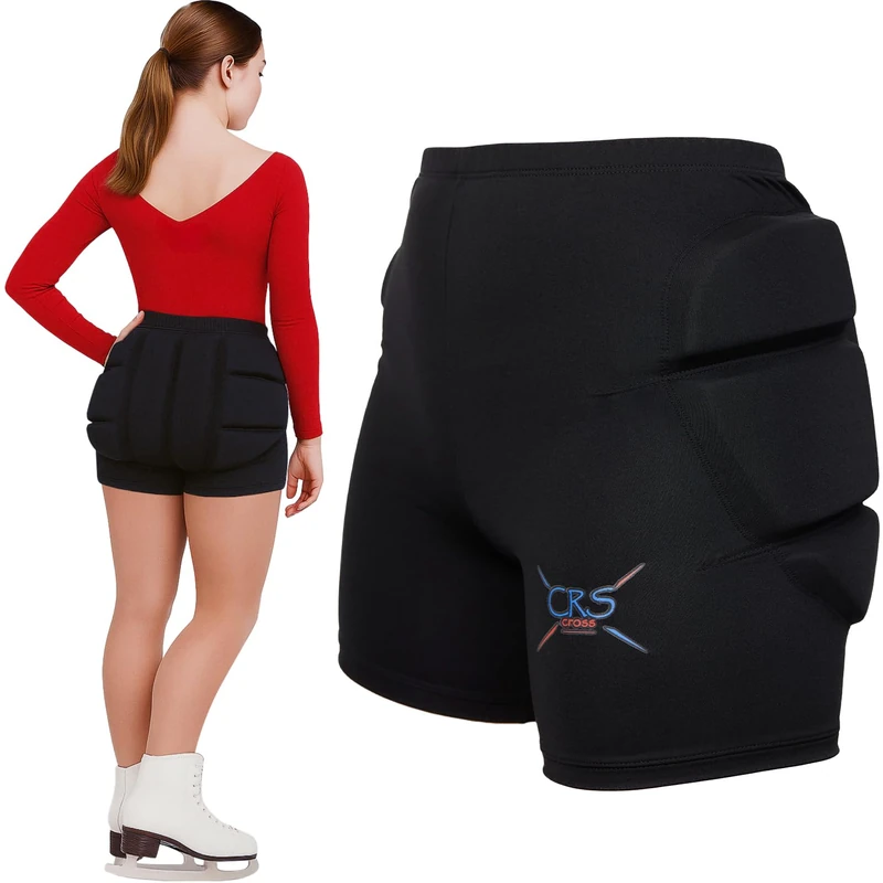CRS Cross Padded Figure Skating Shorts - Black Ladies Small