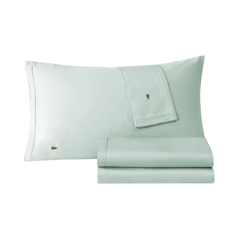 Lacoste Flat Sheet Set, Cotton, light blue, Full