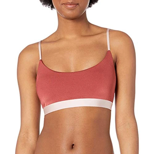 Body Glove Women's ARO Bralette Bikini Top Swimsuit, Stamina Shiny Spice, X-Small