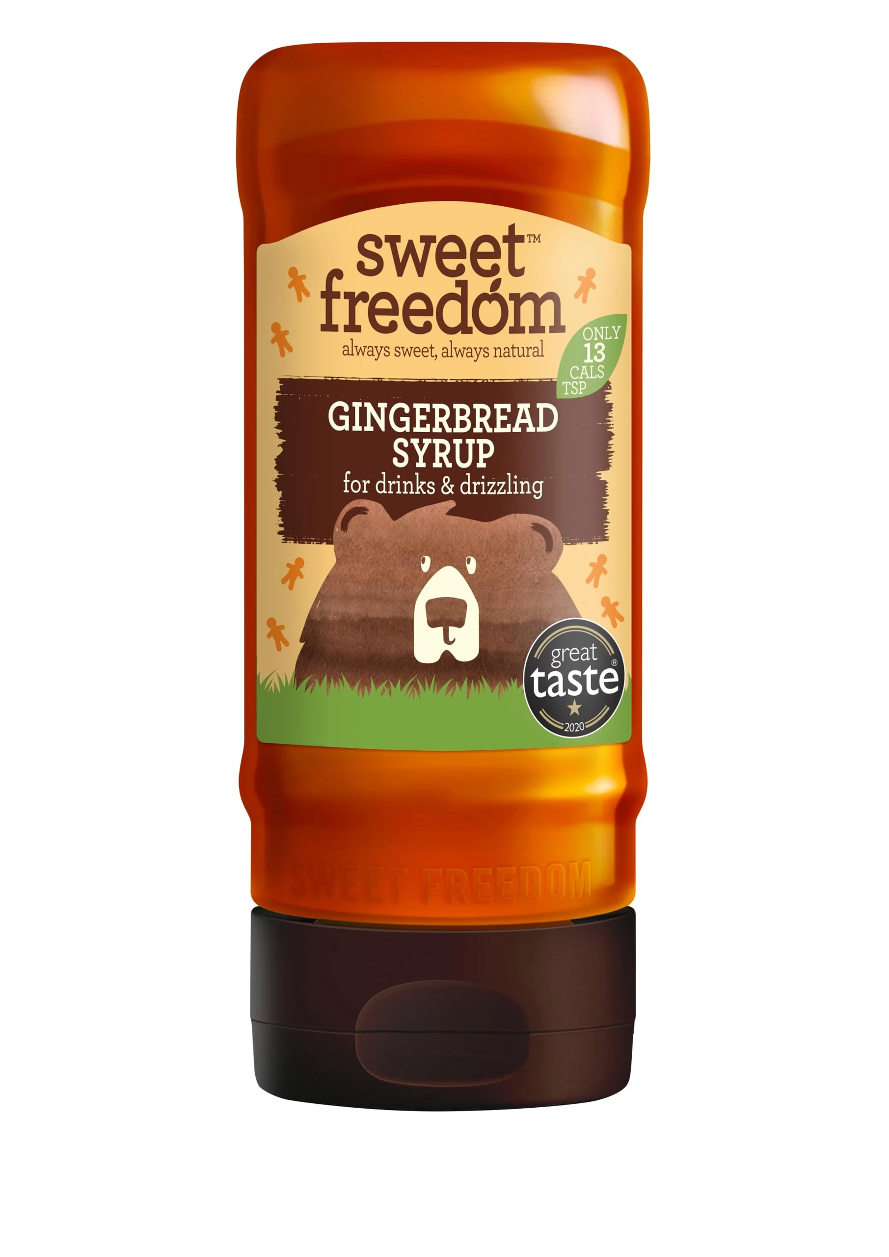 Sweet Freedom Gingerbread Syrup - 350 g | Natural Great Taste With Sweetness Derived from Fruit | Ideal for Coffee, Baking & Dessert | No Preservatives or Allergens | Vegan | Only 13 Cal Per Teaspoon