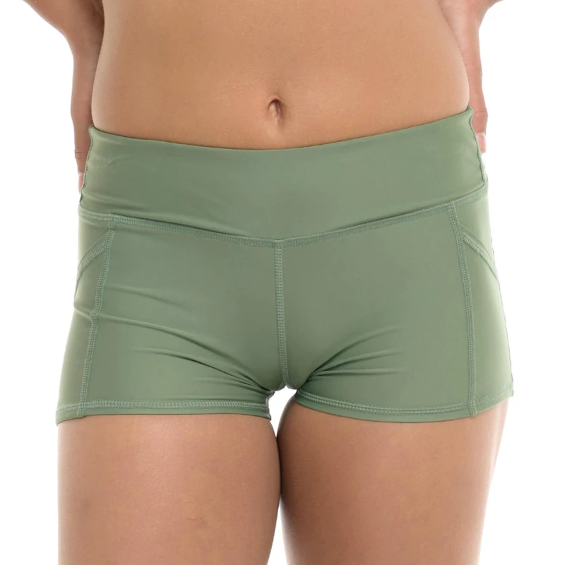 Body Glove Women's Standard Rider Elastic Waist Hybrid Swim Short, Cactus, X-Small