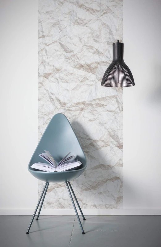 Komar 6046A-VD1 Vlies Fototapete Crumpled Panel, 100 x 250 cm (Breite x Höhe), Tapete, Schlafzimmer, Wohnzimmer, Flur, Design, Dekoration, Wanddeko, von Non-Woven Photo Wallpaper, Gray