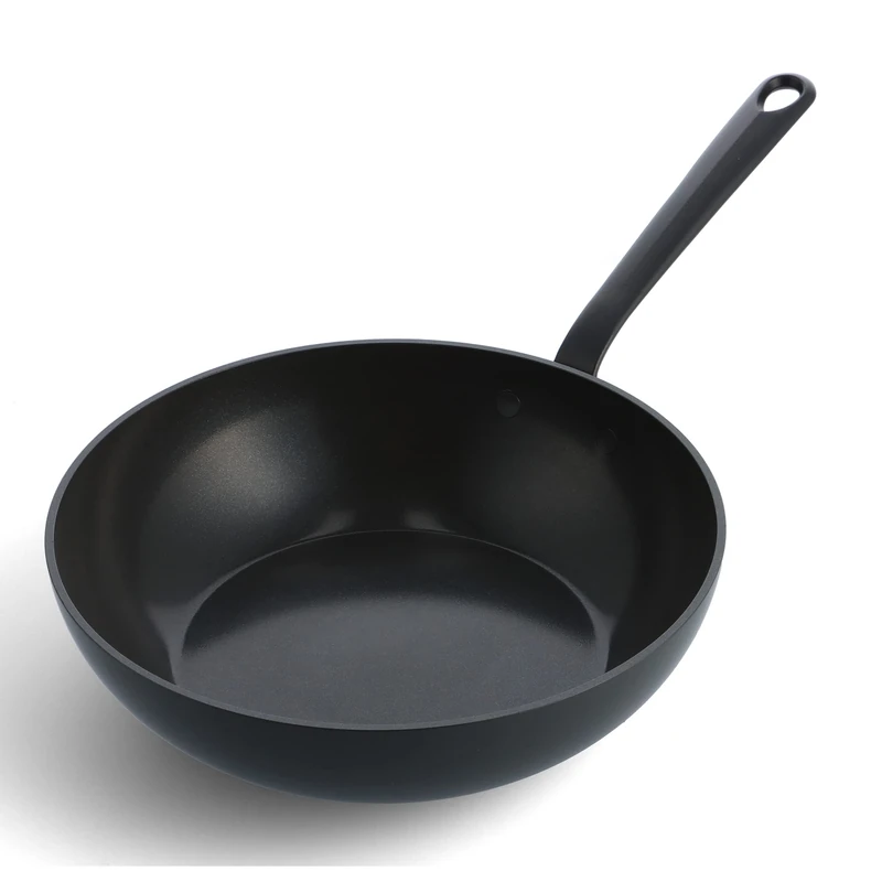 GreenPan Craft Healthy Ceramic Non-Stick 28 cm/3.6 Litre Wok Pan, PFAS-Free, Metal Safe, Cast Stainless Steel Handle, Induction Suitable, Oven Safe, Black - Image 1