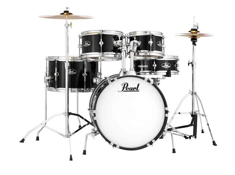 Pearl Roadshow Junior - Real children's acoustic beginner drum set - Jet Black