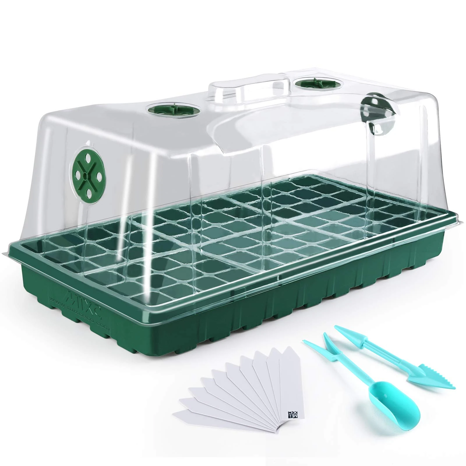 MIXC Propagators Plant Germination Equipment 2-Pack Strong Seed Starter Plant Growing Tray with Humidity Dome