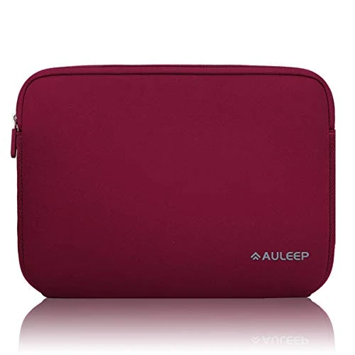 AULEEP Laptop Sleeves, 13-14 Inch Neoprene Notebook Computer Pocket Tablet Carrying sleeve/Water-Resistant compatible laptop sleeve for Acer/Asus/Dell/Lenovo/HP, Wire Red