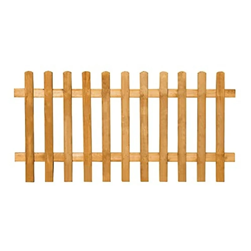 Forest Garden 6ft x 3ft (1.83m x 0.9m) Pale Picket Fence Panel - Pack of 4
