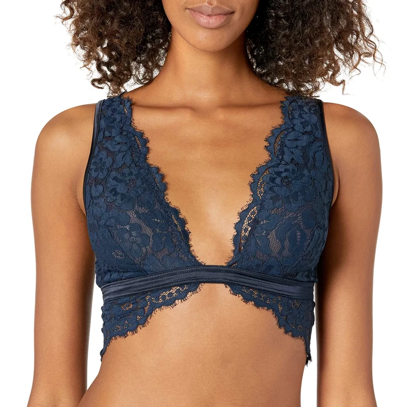 Cosabella Women's Magnolia Tall Tri Bralette Bra, Nocturnal Blue, S