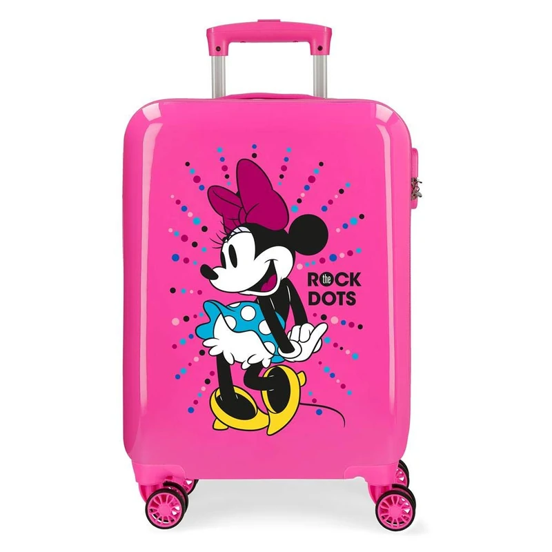 Minnie Rock Dots Fuchsia Hardside Carry-on Suitcase