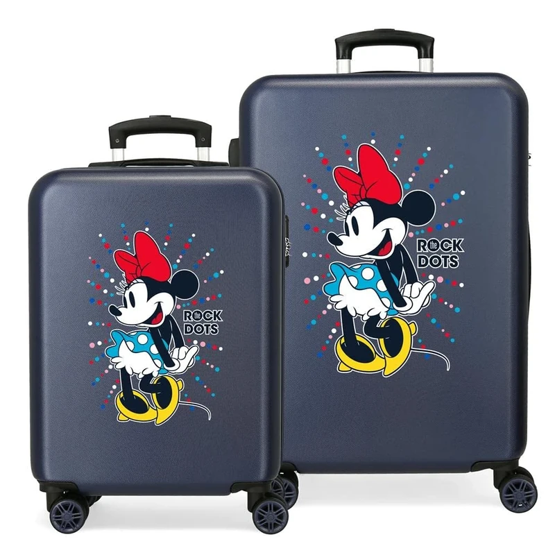 Minnie Rock Dots Blue Hardside Luggage Set 55-68cm