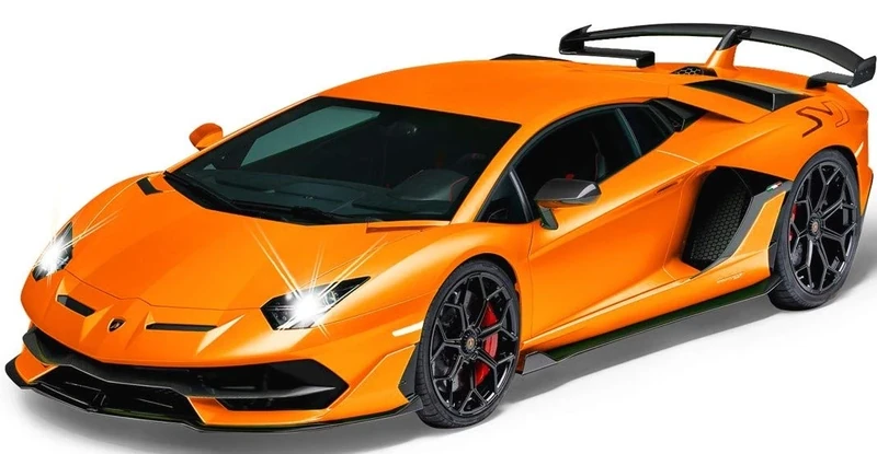 JAMARA 405170 Lamborghini Aventador SVJ 1:14 2.4GHz Officially Licensed, Up to 1 Hour Driving Time at Approx. 11 km/h, Perfectly Replicated Details, Workmanship, Orange