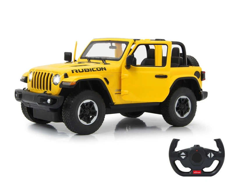 JAMARA Jeep Wrangler JL 1:14 2.4GHz Manual Door - Officially Licensed, Up to 1 Hour Driving Time, Approx. 11 km/h, Perfectly Replicated Details, Detailed Interior, LED Light