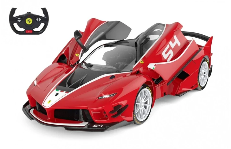 JAMARA 405169 Ferrari FXX K Evo 1:14 Door Manual 2.4 GHz Officially Licensed, Approx. 1 Hour Driving Time, Approx. 11 km/h, Perfectly Replicated Details, Detailed Interior, LED Light, Red