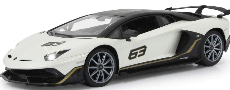 JAMARA 405172 Lamborghini Aventador SVJ 1:14 2.4GHz Officially Licensed, Up to 1 Hour Driving Time at Approx. 11 km/h, Perfectly Replicated Details, Workmanship, White