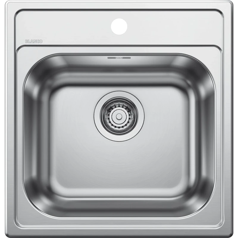 BLANCO Dana 45 | Stainless Steel Sink | Installation Type: Inset Installation from Above | for 45 cm Wide Base cabinets | Resistant to Scratches | Spacious Bowl Volume | [48x50x16.7 cm]