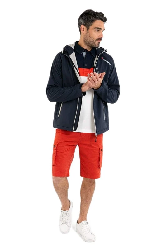 Bermudes Men's Seahood Softshell Jacket, Blue, L