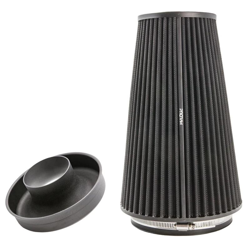 Ramair Performance Pleated Extra Large Cone Air Filter with 102mm OD Neck Velocity Stack