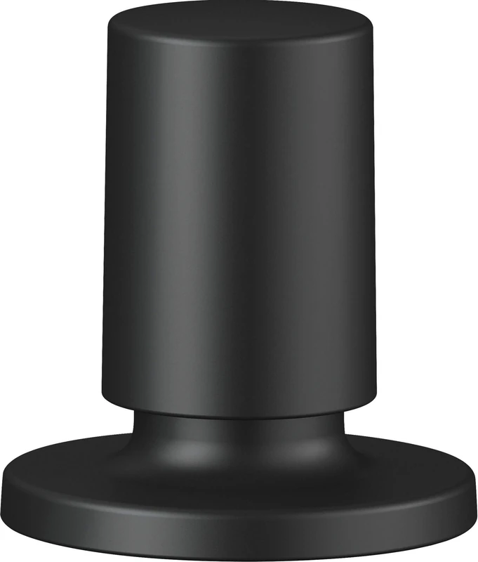 BLANCO Round Control knob Black matt | Required Hole/Drilling Diameter: 14–35 mm | Compatible with All BLANCO Sinks and Waste Fittings