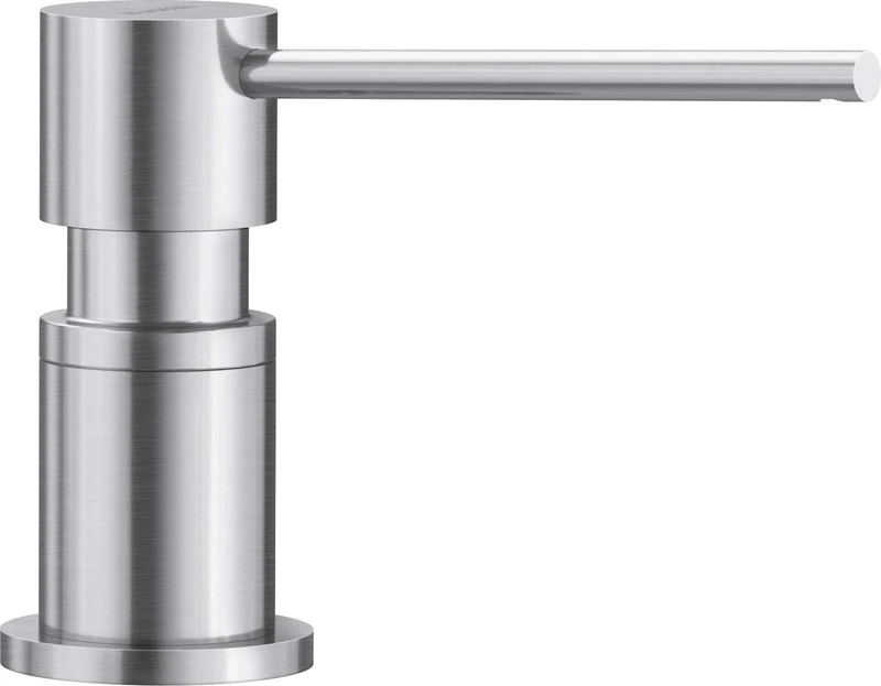 BLANCO LATO soap Dispenser in PVD Steel | Suitable for All BLANCO Kitchen Mixer taps | Convenient top Filling | Washing-up Liquid/soap Dispenser | 35 mm tap Hole | Bottle Volume 300 ml | Ø 4.5 cm