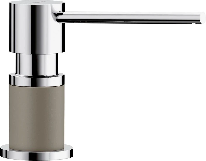 BLANCO Dishwashing Liquid Dispenser Lato-tartufo/chrome-525816, Stainless Steel, Tartufo/Chrome, 314 mm