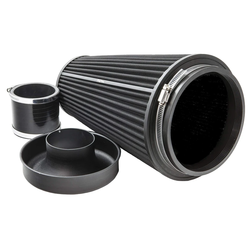 90mm ID - Ramair Performance Pleated Extra Large Cone Air Filter with Trumpet and Silicone Coupling