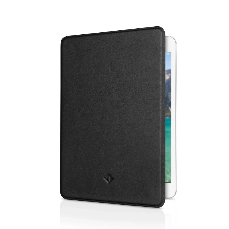 Twelve South SurfacePad for iPad Mini 5" | Ultra-slim luxury napa leather cover + display stand with sleep/wake (black) - Image 1