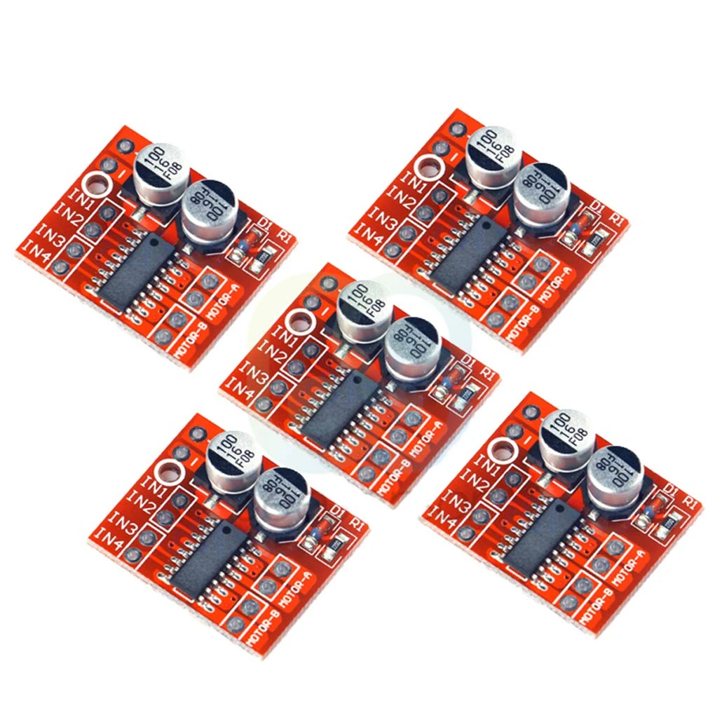 Hailege 5pcs 1.5A 2 Way L298N L298 DC Motor Driver Drive Board Dual H-Bridge PWM Stepper Speed Controller Driver Module