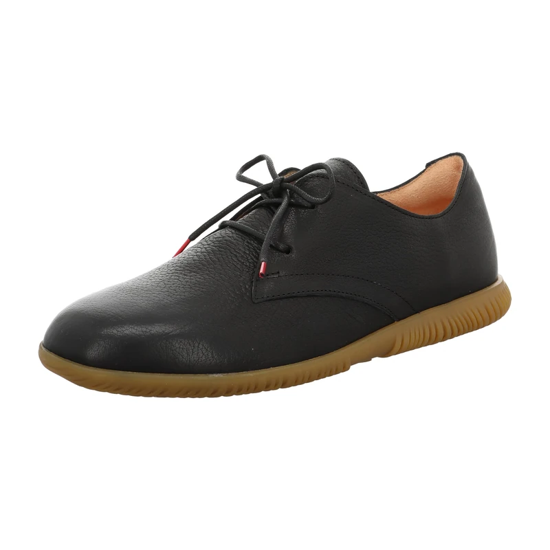 Think! Herren HAUKI chromfrei gegerbte nachhaltige Halbschuhe, Schwarz 0000