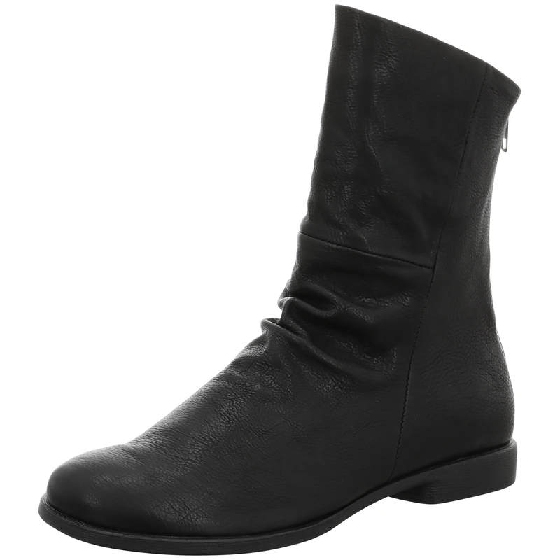 Think! Women's Agrat Chrome-Free Tanned Sustainable Ankle Boots, 0010 Black, 42.5 EU